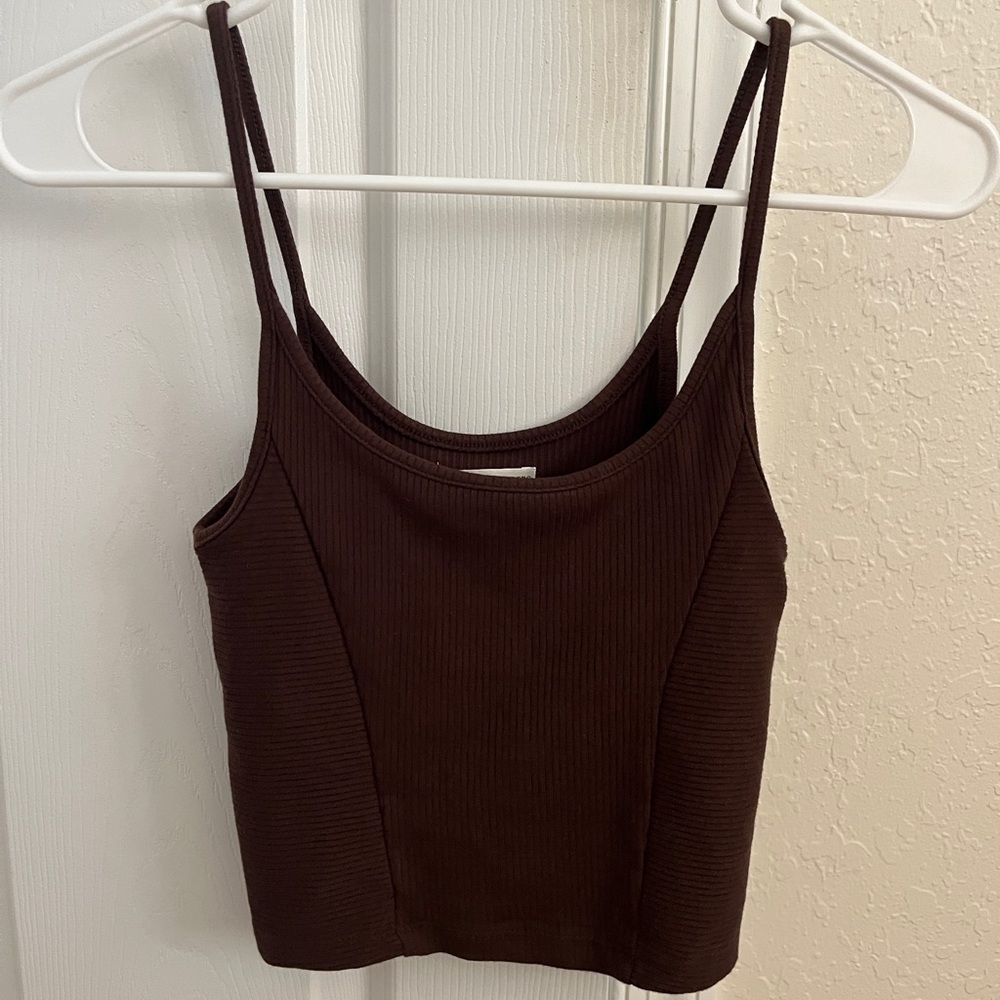 Urban Outfitters brown cropped cami tank